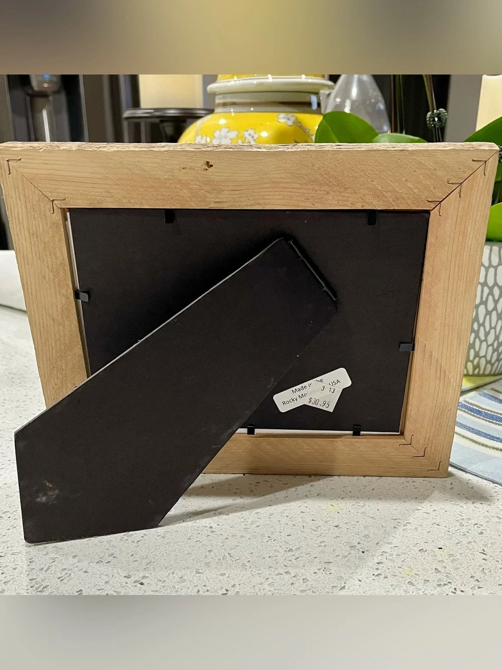 Handmade Weatherd Barn Wood & Forged Metal Park City, Utah 5 x 7 Picture Frame